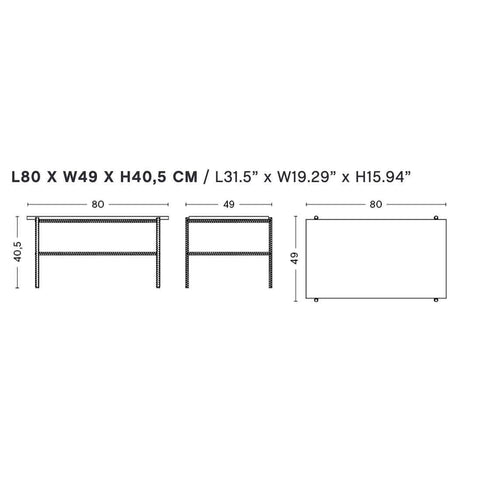 Rebar Coffee Table 80x49cm